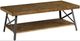 Emerald Home Chandler Pine Brown Cocktail Table with Steel Gray Base-0