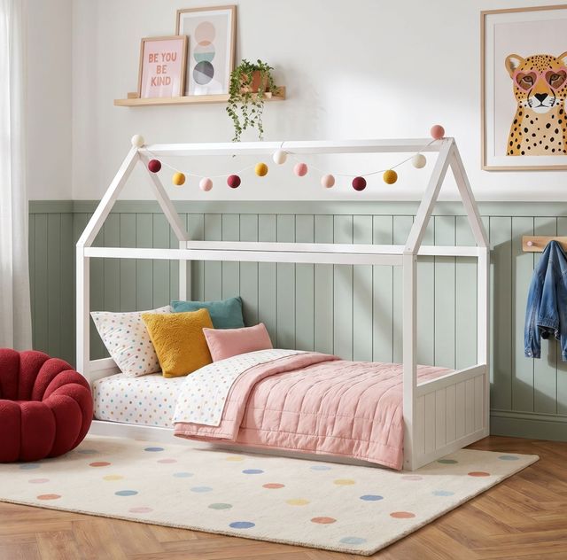 Elements International Sami White Youth Full Bed-1