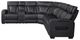 Homelegance® Fairway 3-Piece Black Power Reclining Sectional with Left Side Console-3