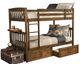 Kodiak Furniture Claire Rustic Walnut Twin Storage Futon with Tray-0
