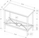Monarch Specialties Inc. Dark Taupe Side Table with Metal Base-1