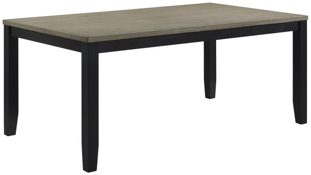 Crown Mark Folio Gray Dining Table with Black Base-0