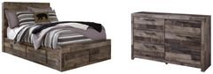 Benchcraft® Derekson 4-Piece Multi Gray Full Panel Storage Bed Set