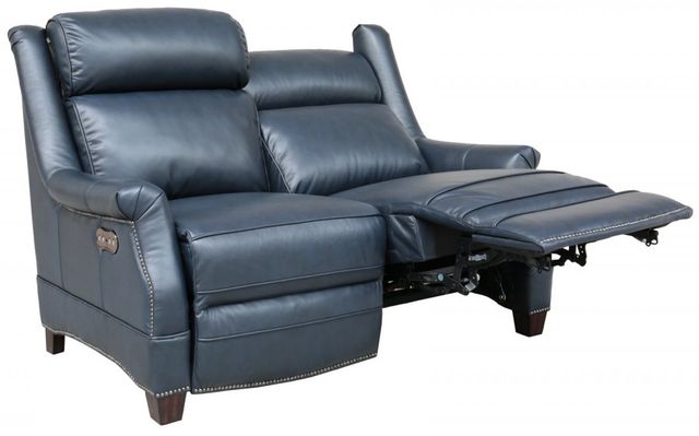BarcaLounger® Warrendale Shoreham Blue Leather Power Reclining Loveseat-2