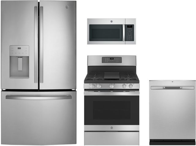 GE® 4 Piece Stainless Steel Kitchen Package-0