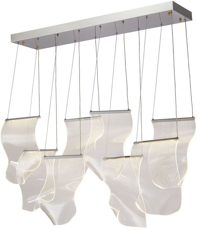 Michael Amini® Sheer Waves Chrome 8-Light LED Chandelier-0