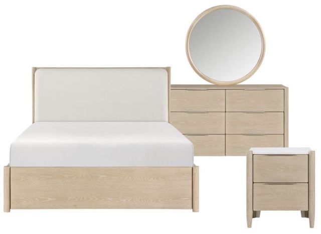 Homelegance® 4-Piece Brown/White Queen Platform Storage Bedroom Set-0