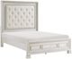 Homelegance® Theodora Pearl White California King Upholstered Panel Bed-0