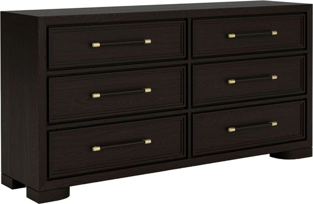 Riverside Furniture Lydia Dark Cabernet Six Drawer Dresser | T.H. Perkins  Furniture Co. | Brookhaven, Mississippi