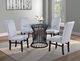 Crown Mark Tracy Black/Light Gray Upholstered Dining Side Chair-1