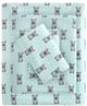 Olliix by True North by Sleep Philosophy Aqua French Bulldog King Cozy 100% Cotton Flannel Printed Sheet Set-0