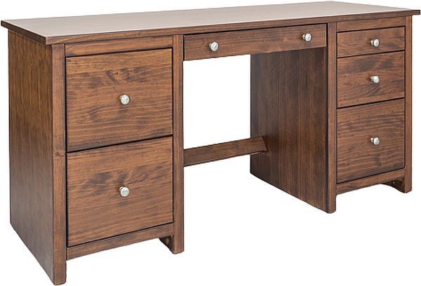 Mako Wood Furniture Inc. Home Office Large Double Pedestal Desk-0