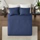 Olliix by Madison Park Navy Full/Queen Quebec Reversible Coverlet Set-3