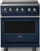 Viking® 5 Series 30" Slate Blue Pro Style Induction Range with Polished Chrome Trim-0