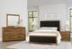 Artisan & Post by Vaughan-Bassett Crafted Cherry Bedroom by Ben & Erin Napier Black Fab/Medium Cherry California King Upholstered Panel Bed-1