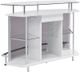 Coaster® Gideon White High Gloss/Chrome Bar Unit-1