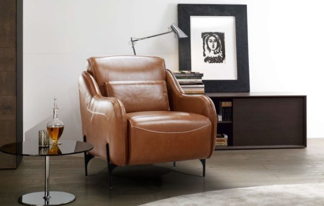 Mazin Furniture Palo Warm Cappucino Brown Accent Chair with Pillow-3