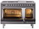 Ilve® Nostalgie II Series 48" Graphite Matte Pro Style Dual Fuel Range-2