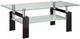 Coaster® Dyer 3-Piece Glass Top Occasional Table with Black/Chrome Base Set-2