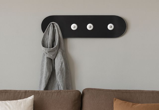 Classy Living Off the Wall Black Skateboard Coat Rack-1