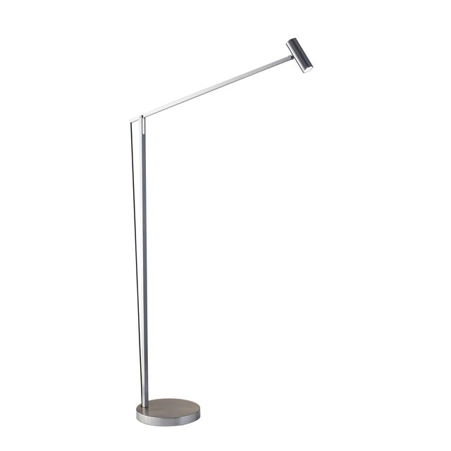 Adesso® Crane Brushed Steel LED Floor Lamp-0