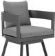 Armen Living Menorca Gray Aluminum/Fabric Outdoor Swivel Counter Stool-3