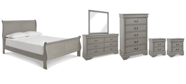 Signature Design by Ashley® Kordasky 6-Piece Gray King Sleigh Bed Set-0