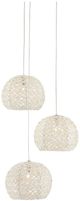 Currey & Company Piero Multi-Drop Painted Silver/White Pendant Lighting-1