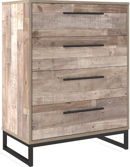 Signature Design by Ashley® Neilsville 5-Piece Whitewash Full Youth Platform Panel Bed Set-3