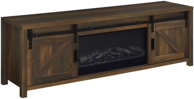 Coaster® Enfield Dark Pine Fireplace Media Console TV Stand-0