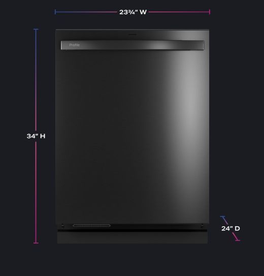GE Profile™ 24" Black Stainless Steel Built-In Top Control Dishwasher-2
