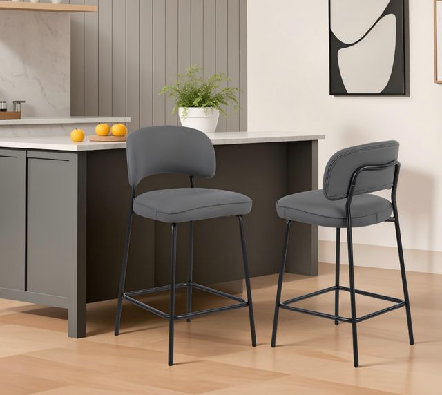 New Classic® Home Furnishings Blythe Black/Gray Counter Stool-1
