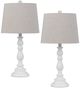 Cal® Lighting & Accessories Chester 2-Piece White Table Lamp Set-0