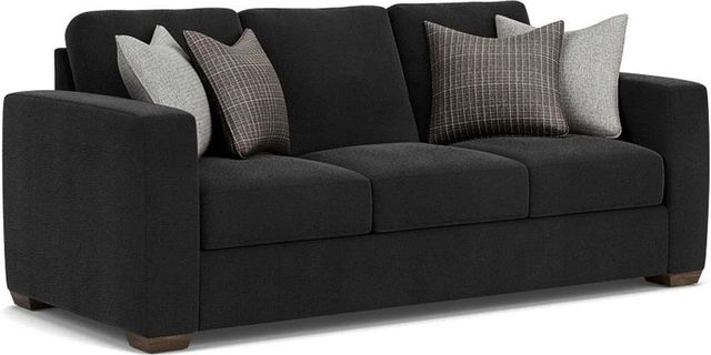 Flexsteel® Collins Gray Storm Three-Cushion Sofa-0