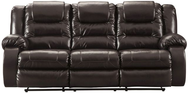 Signature Design by Ashley® Vacherie Chocolate Reclining Sofa-1