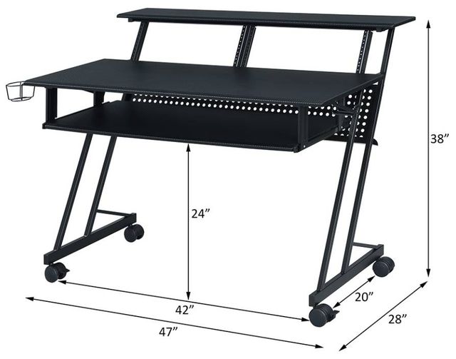 ACME Furniture Suitor Black Music Recording Studio Desk-2