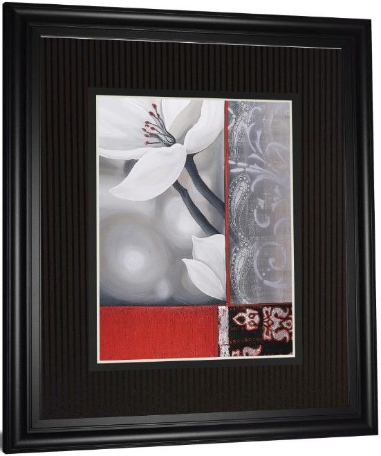 Classy Living Jasmin Zara Copley Bohemia Flora White 34" Wall Art-3
