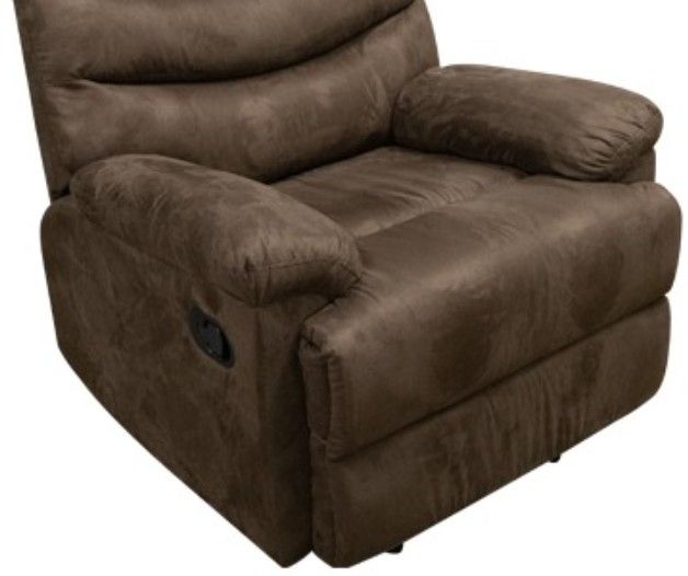 American Wholesale Furniture Lucas Chocolate Manual Glider Recliner-1