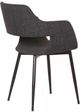 Armen Living Ariana Charcoal Open Back Dining Accent Chair-2