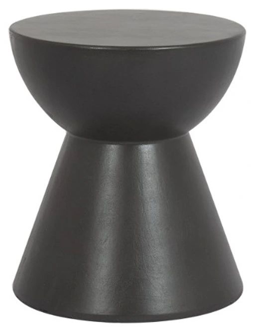 Sunset West Dark Gray Glass Fiber Reinforced Concrete Outdoor End Table-0