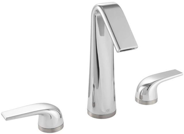 DXV Modulus Polished Chrome High Spout Widespread Bathroom Faucet with Indicator Markings and Lever Handles-0