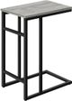 Monarch Specialties Inc. 24"H Grey Top Accent Table with Black Metal Frame-0