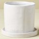 Magnolia Home by Joanna Magnolia White 5" Folded Rim Planter-0