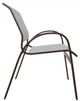 Telescope Casual Aruba Abalone/Kona Aluminum/Fabric Outdoor Sling Stacking Cafe Chair-2