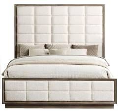 Coaster® 4-Piece Cream/Washed Oak California King Size Bedroom Set-1