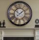 YHD Venetian Woodgrain Black/Brown Wall Gear Clock-1