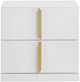 Coaster® Ines White High Gloss Bedside Table Nightstand-1