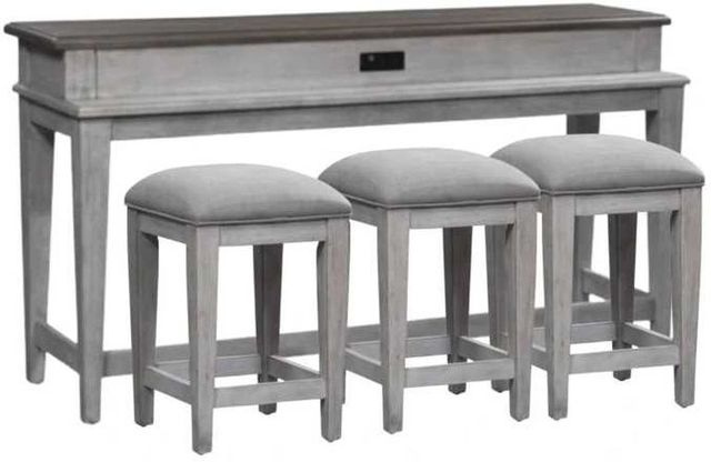 Liberty Furniture Heartland 4-Piece Antique White/Tobacco Occasional Table Set-0
