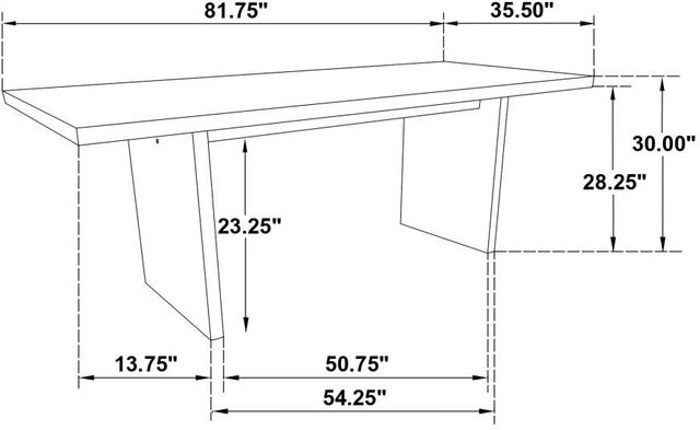 Coaster® Decker 7-Piece Walnut Rectangular Dining Table Set-2