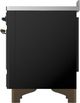 Ilve® Majestic III 48" Glossy Black Pro Style Induction Range with Triple Glass Door and Burnished Trim-3